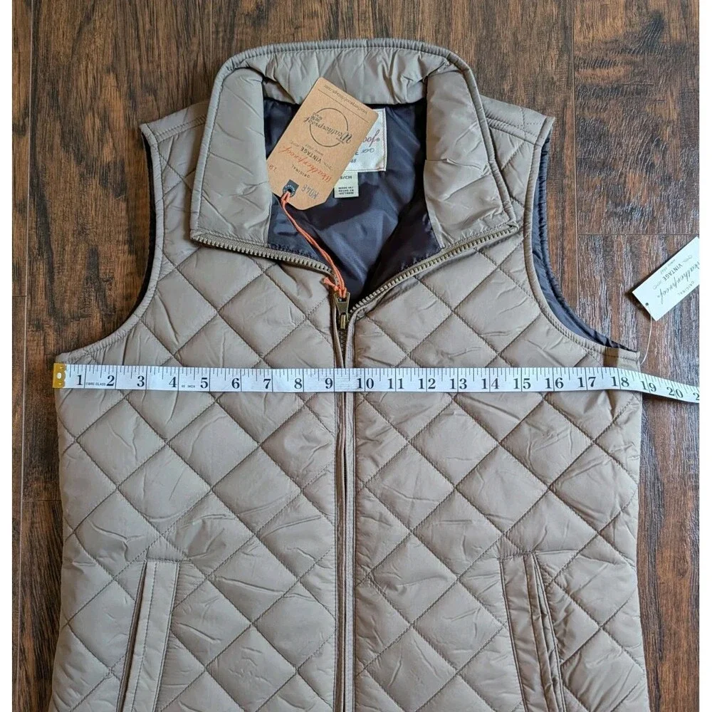 Weatherproof® Vintage Womens Diamond Quilt Vest, Driftwood, Small, NEW!! - Picture 8 of 9